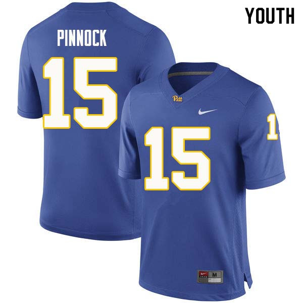 Youth #15 Jason Pinnock Pittsburgh Panthers College Football Jerseys Sale-Royal